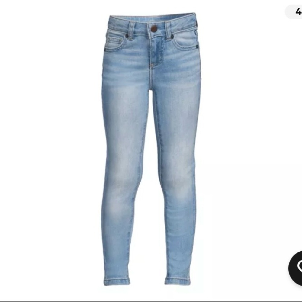 Wonder Nation Mid Rise Jean Girls Size 12 Light Wash Skinny Fit 5…